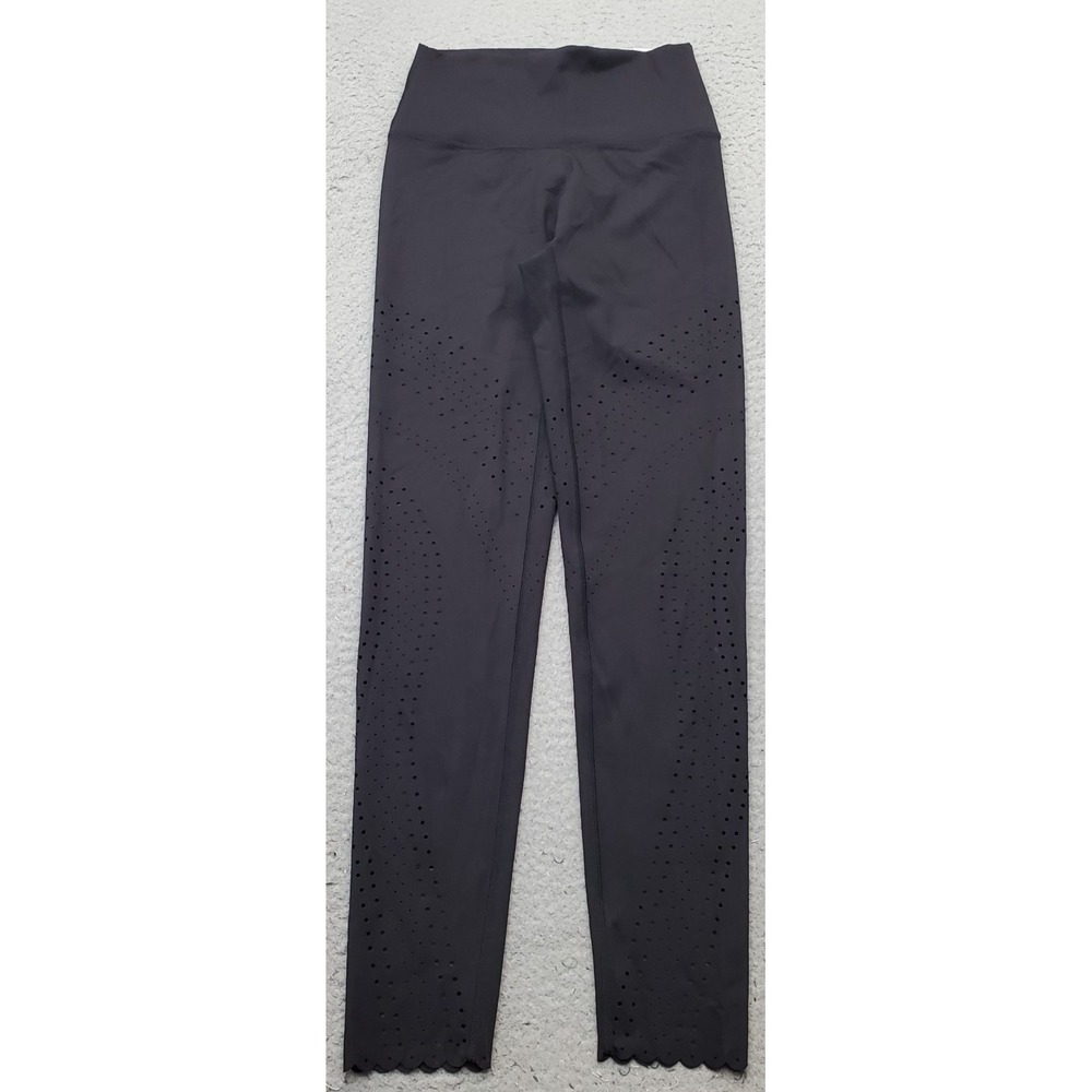 OFFLINE by Aerie 7/8 Leggings Womens S Black High Rise Scallop Cut Out Pull On